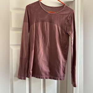 Fabletics Long Sleeve Mesh Detail Top